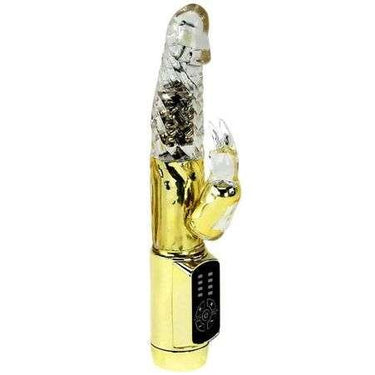 Vibratore Rabbit Oro e Nero con 12 Funzioni di Vibrazione